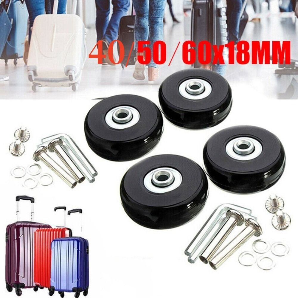 Silent Replacement Luggage Wheels - Kit di Riparazione Assi Flessibili e
